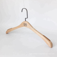 Beech Wood Hanger with Anti-Slips in Natural Wood Color